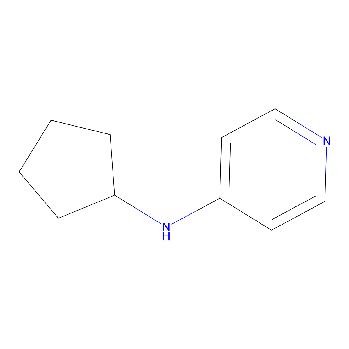 N-Cyclopentyl-4-pyridinamine molecular structure, CAS 34844-88-7