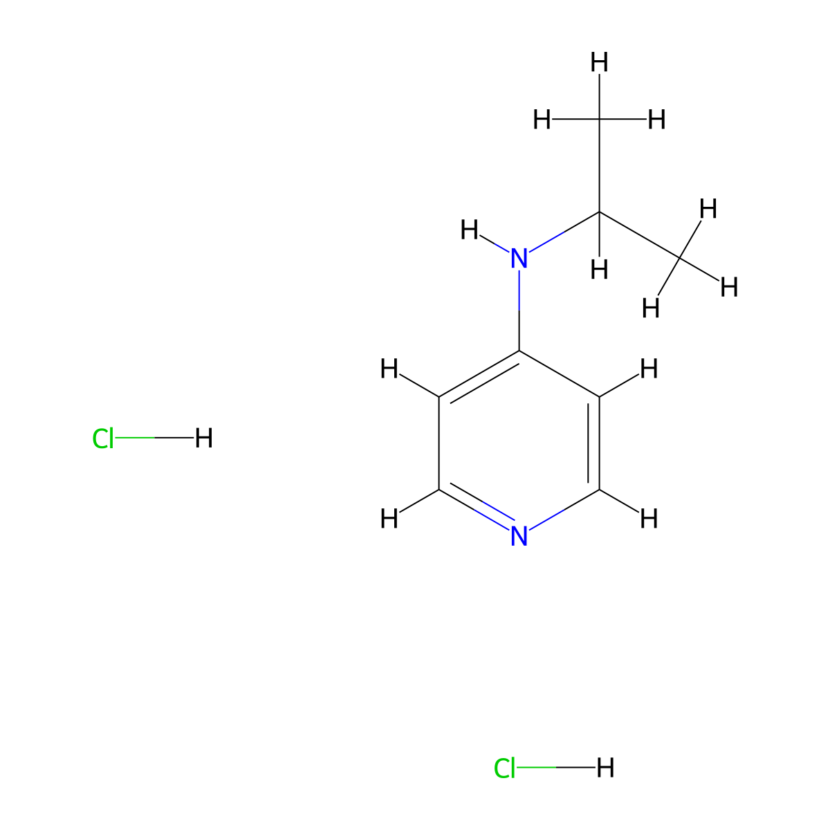 N-Isopropylpyridin-4-amine dihydrochloride molecular structure, CAS 34844-89-8