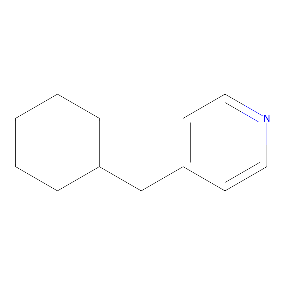 4-(Cyclohexylmethyl)pyridine molecular structure, CAS 34844-98-9