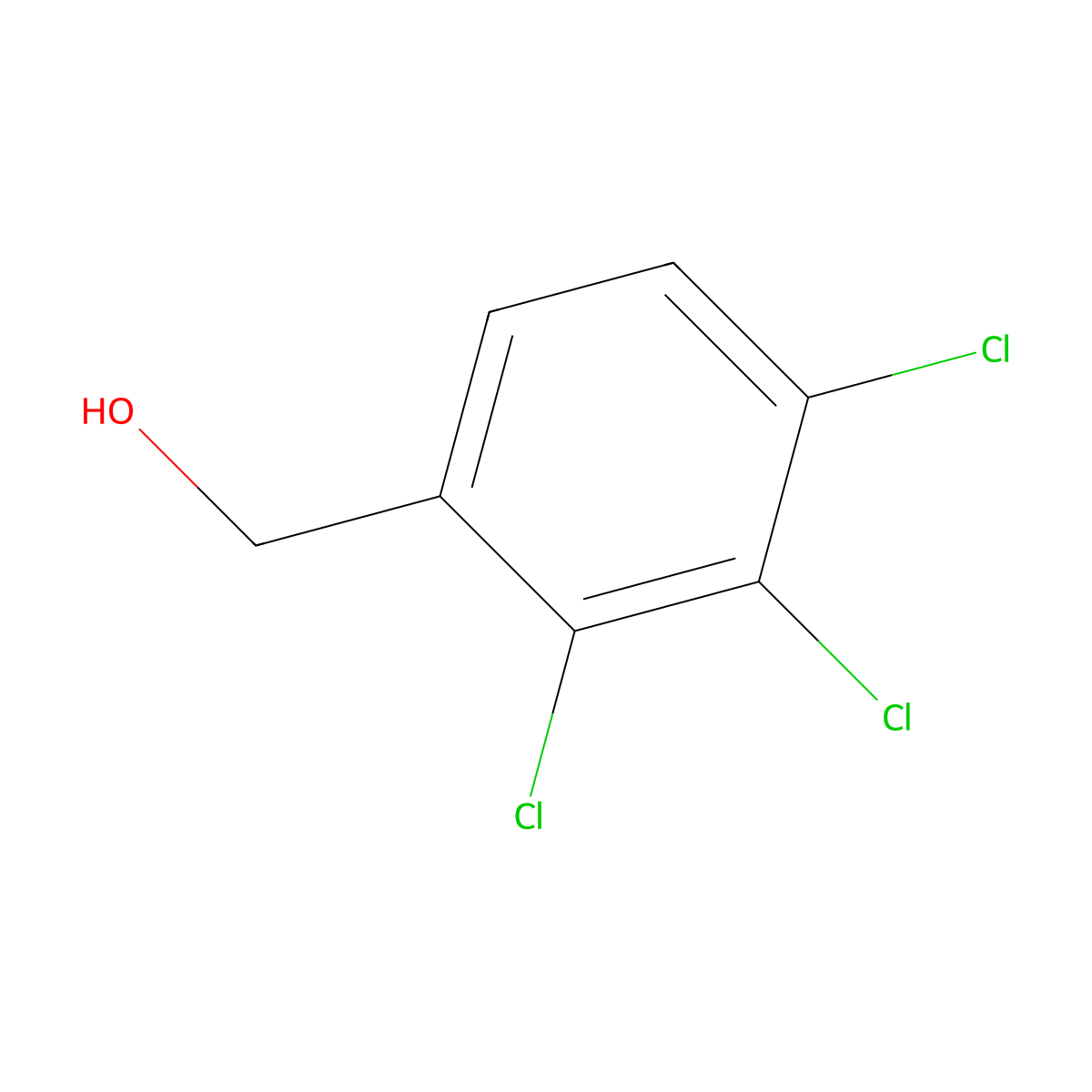 2,3,4-Trichlorobenzyl alcohol molecular structure, CAS 34846-11-2