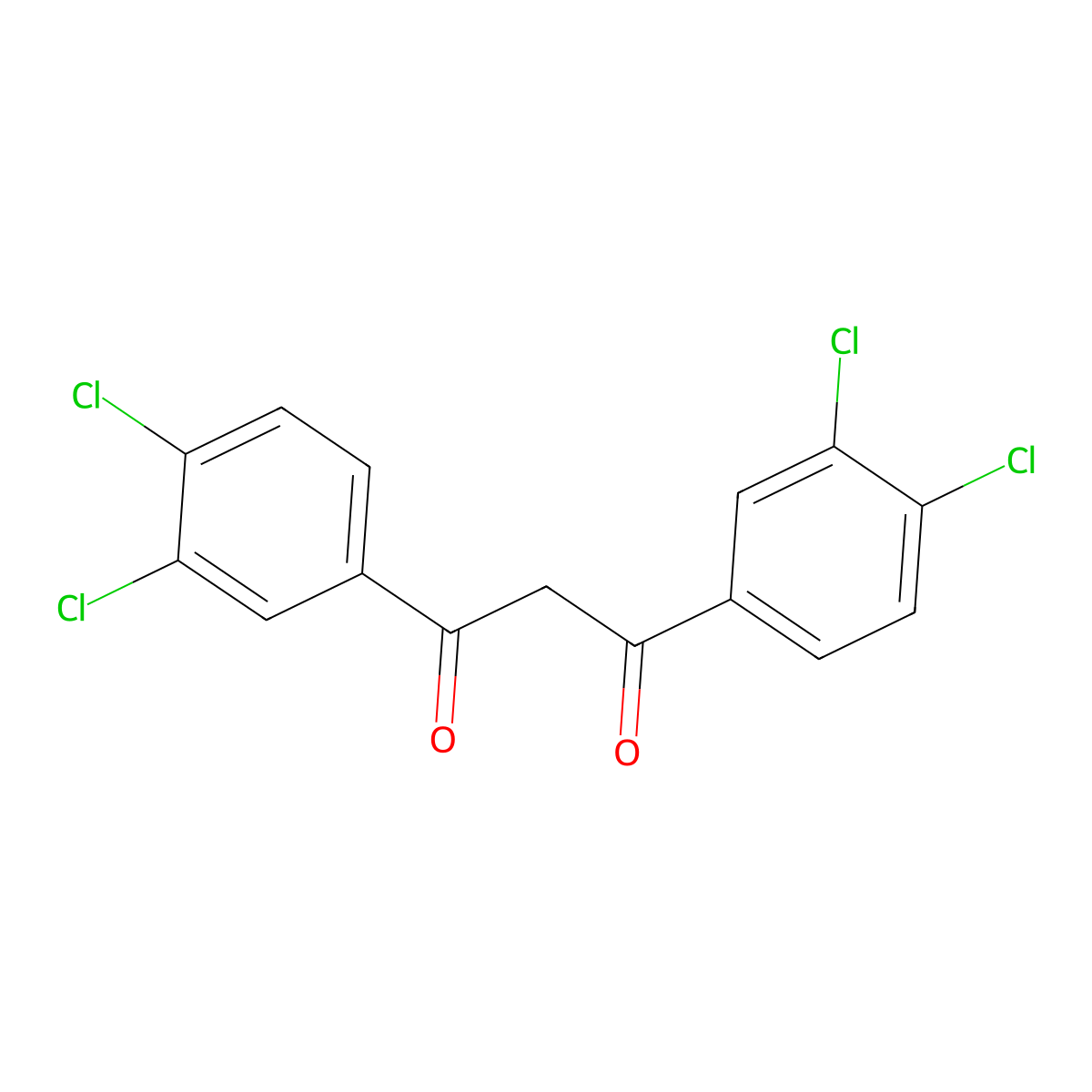 1,3-Bis(3,4-dichlorophenyl)propane-1,3-dione molecular structure, CAS 34848-45-8