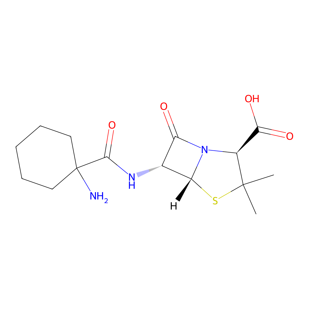 Cyclacillin molecular structure, CAS 3485-14-1