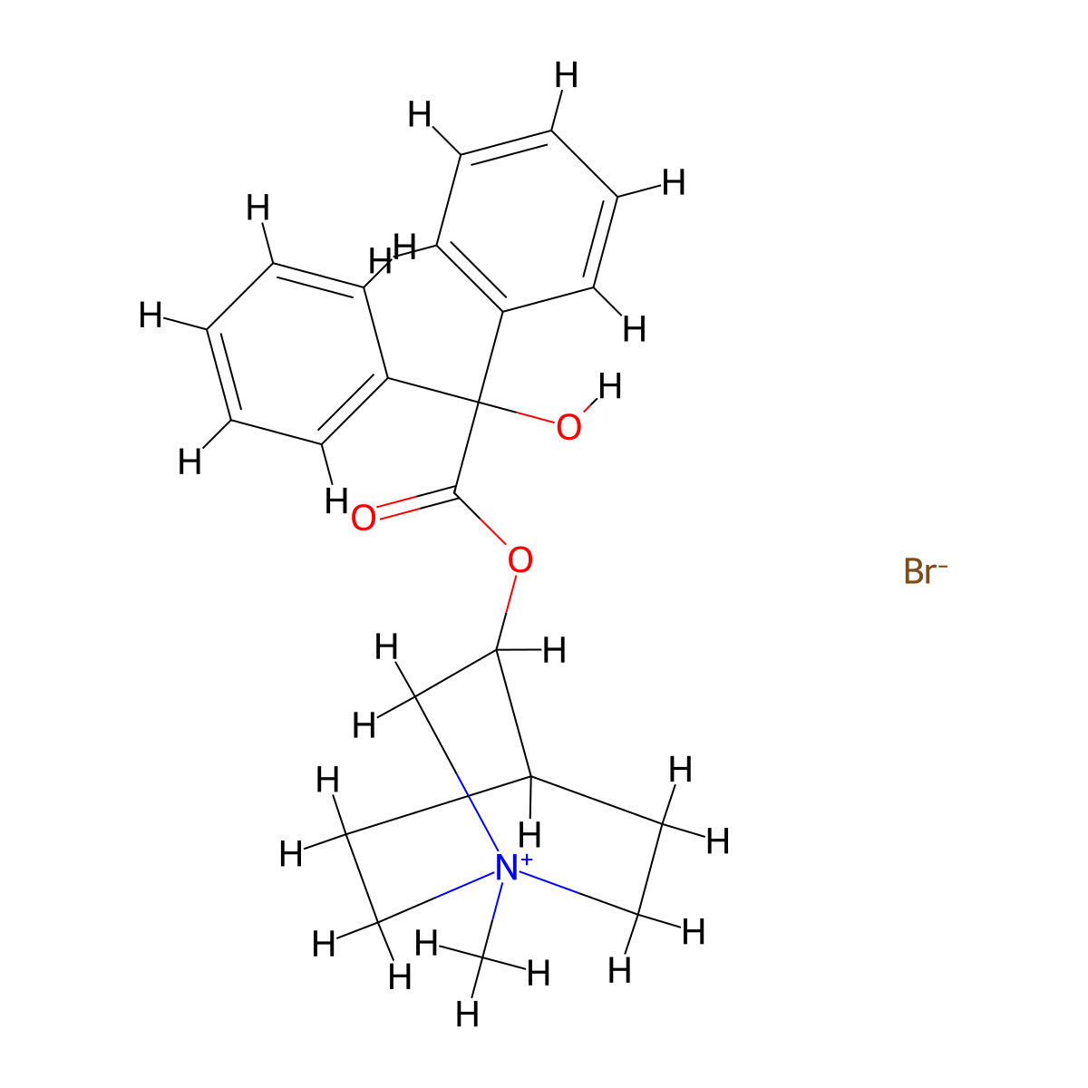 Clidinium Bromide molecular structure, CAS 3485-62-9