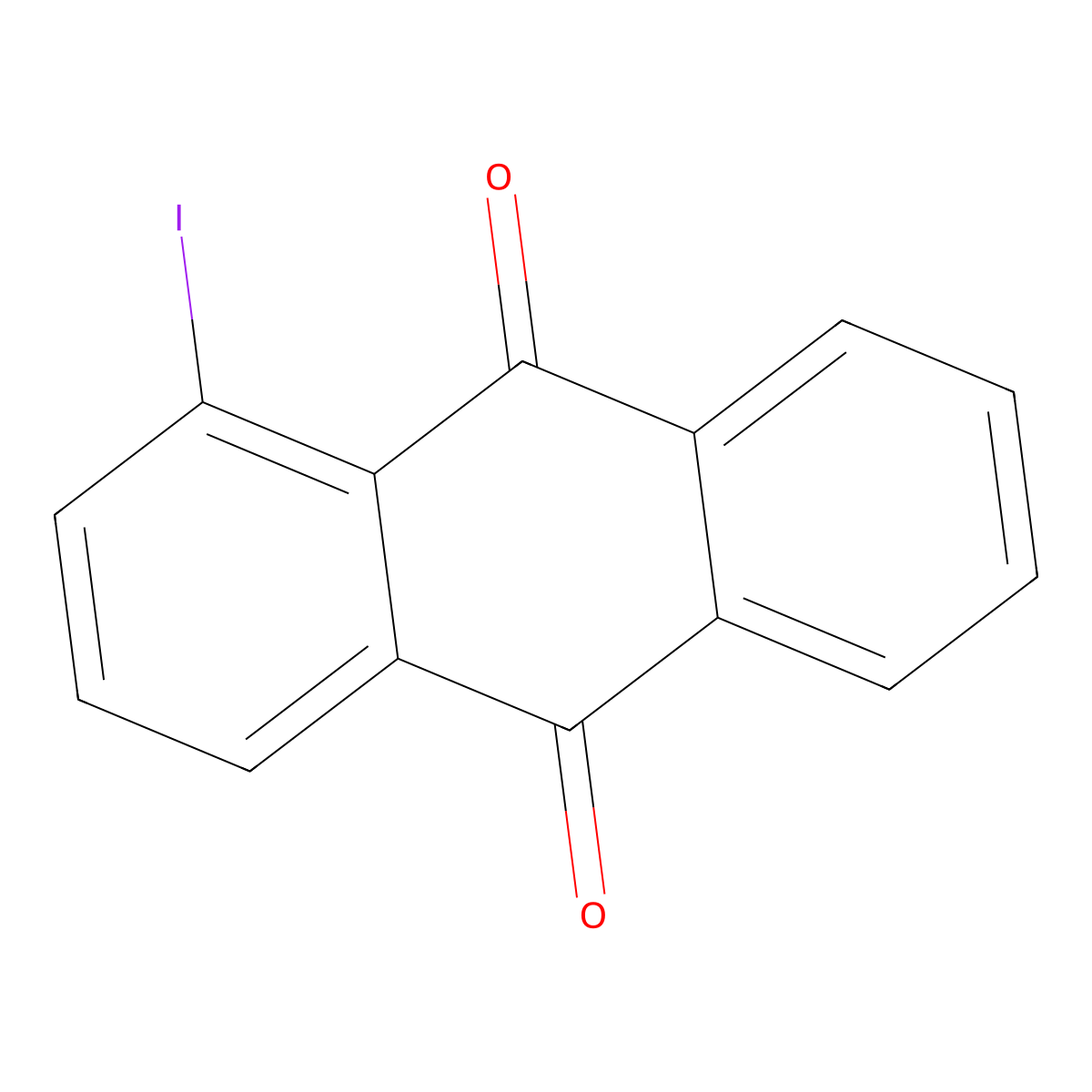 1-Iodo-9,10-anthraquinone molecular structure, CAS 3485-80-1