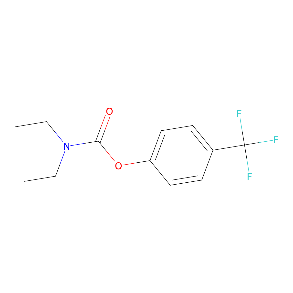 4-(Trifluoromethyl)phenyl N,N-diethylcarbamate molecular structure, CAS 34857-71-1