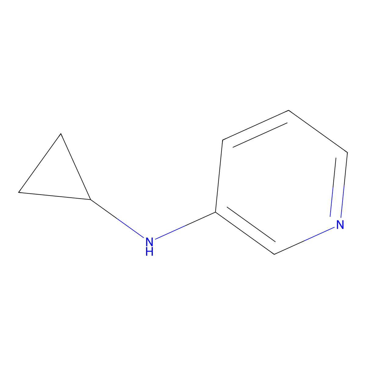 N-Cyclopropyl-3-pyridinamine molecular structure, CAS 348579-20-4