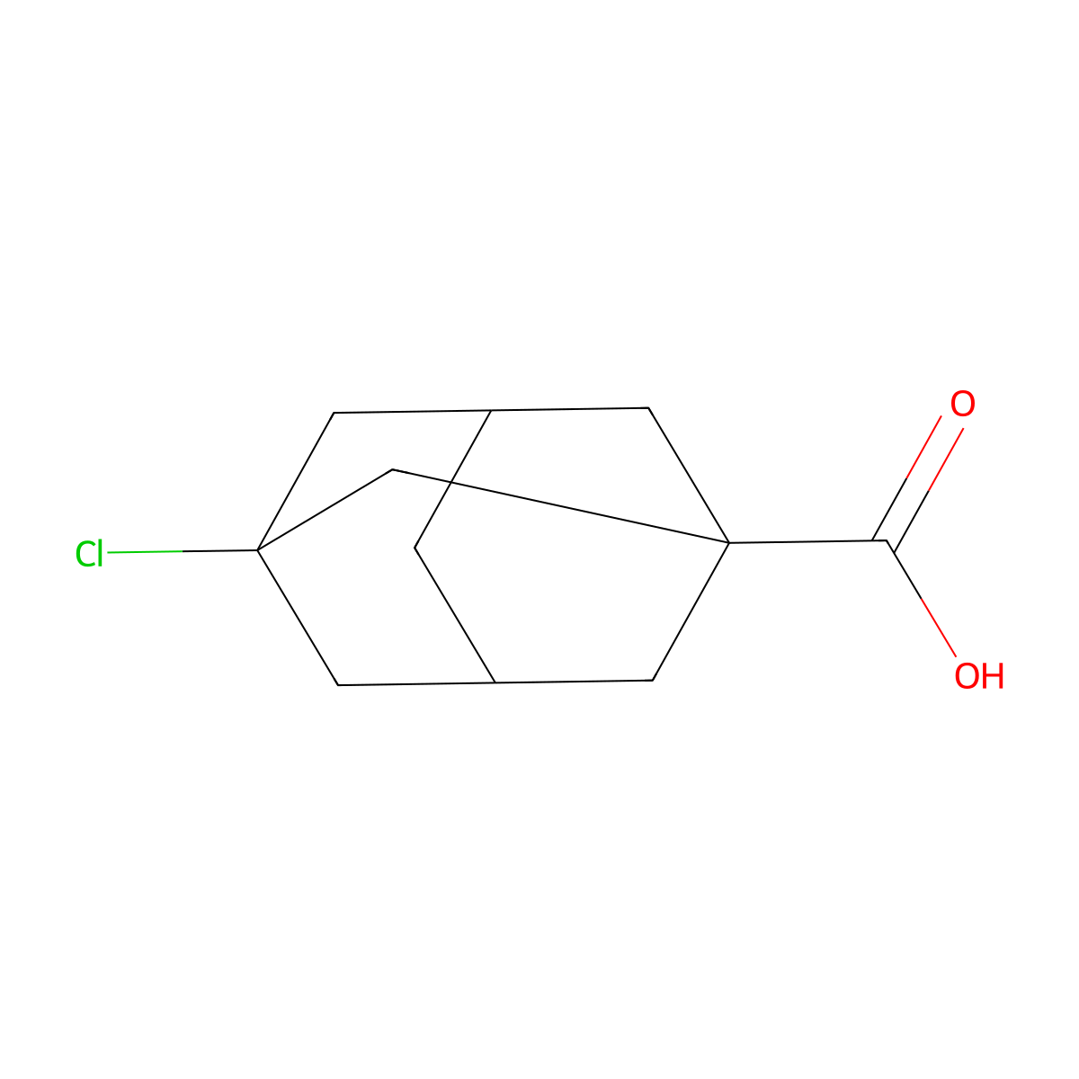 3-Chloroadamantane-1-carboxylic acid molecular structure, CAS 34859-74-0