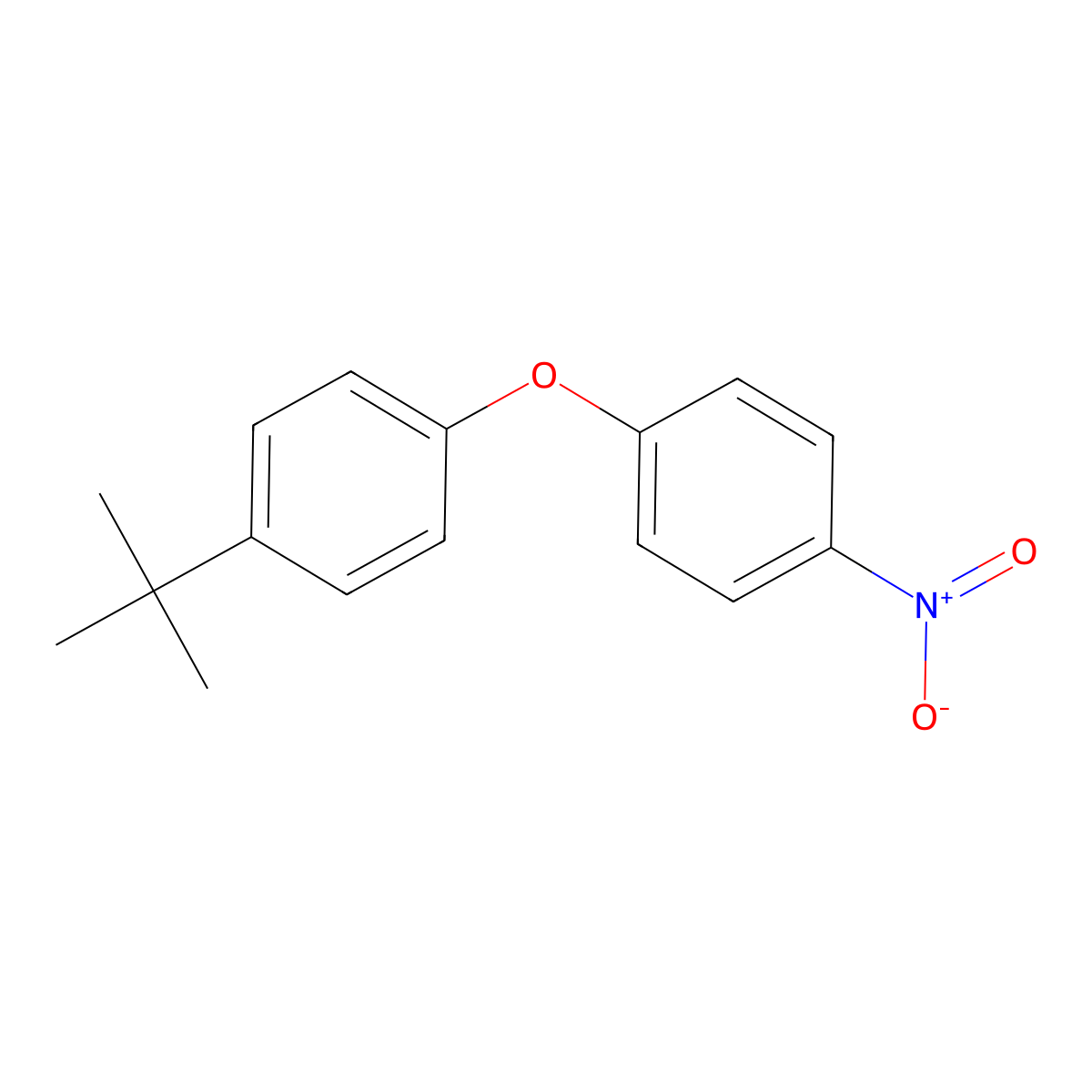 1-Tert-butyl-4-(4-nitrophenoxy)benzene molecular structure, CAS 34859-82-0