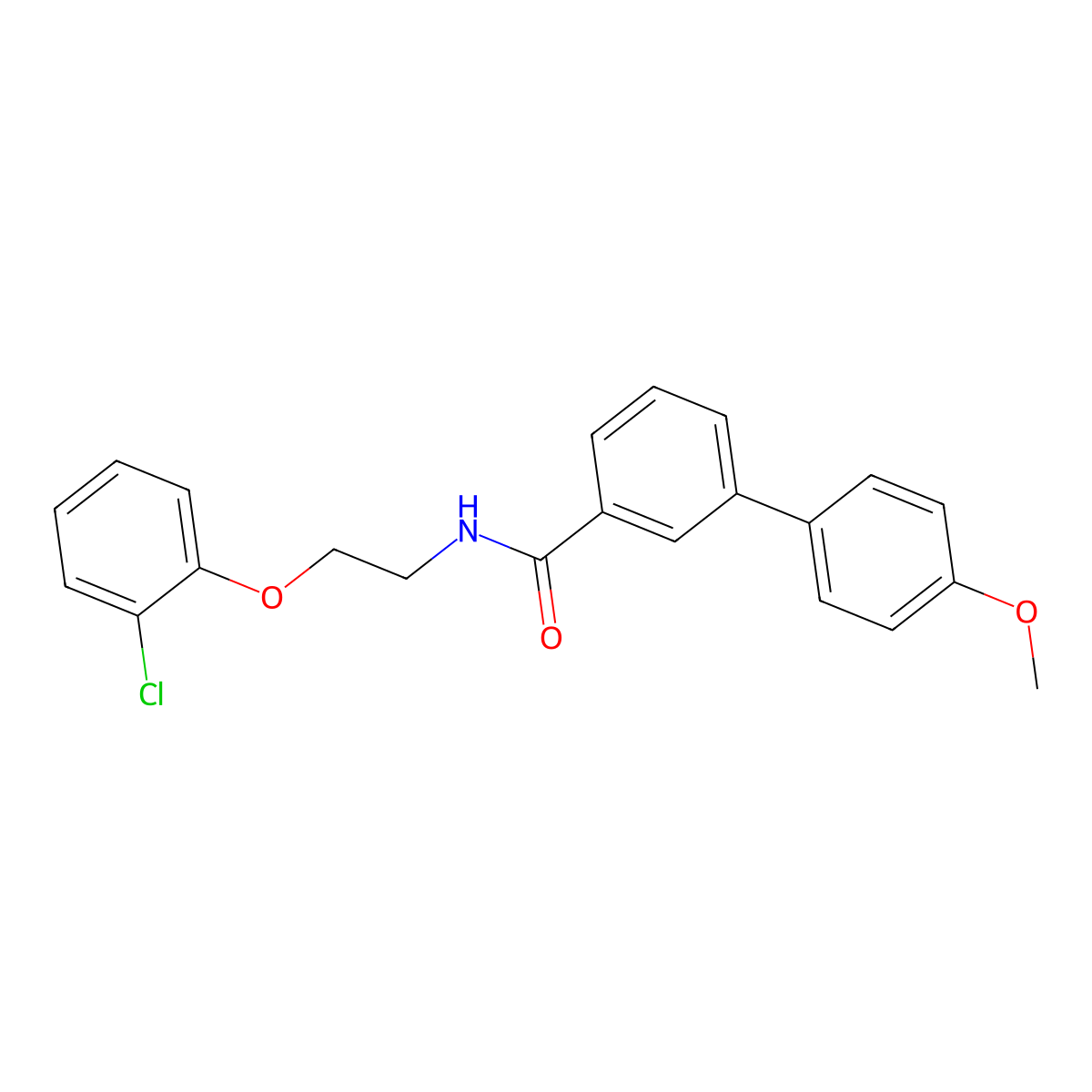 N-[2-(2-chlorophenoxy)ethyl]-3-(4-methoxyphenyl)benzamide molecular structure, CAS 348593-17-9