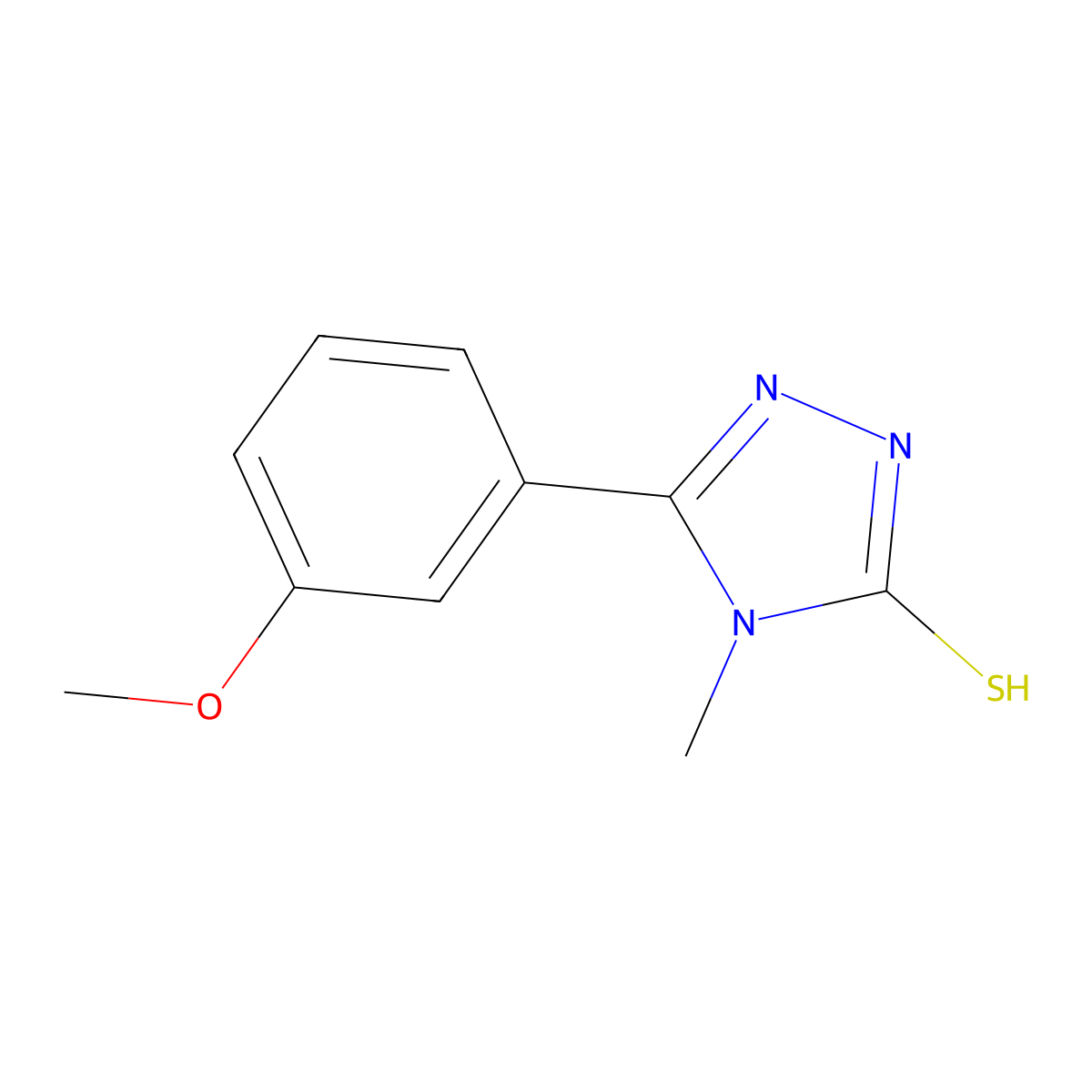 5-(3-methoxyphenyl)-4-methyl-4H-1,2,4-triazole-3-thiol molecular structure, CAS 348593-44-2