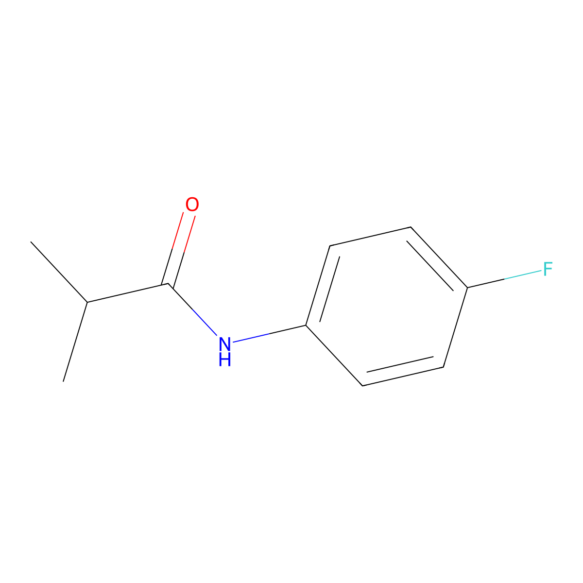 N-(4-fluorophenyl)isobutyramide molecular structure, CAS 348594-39-8