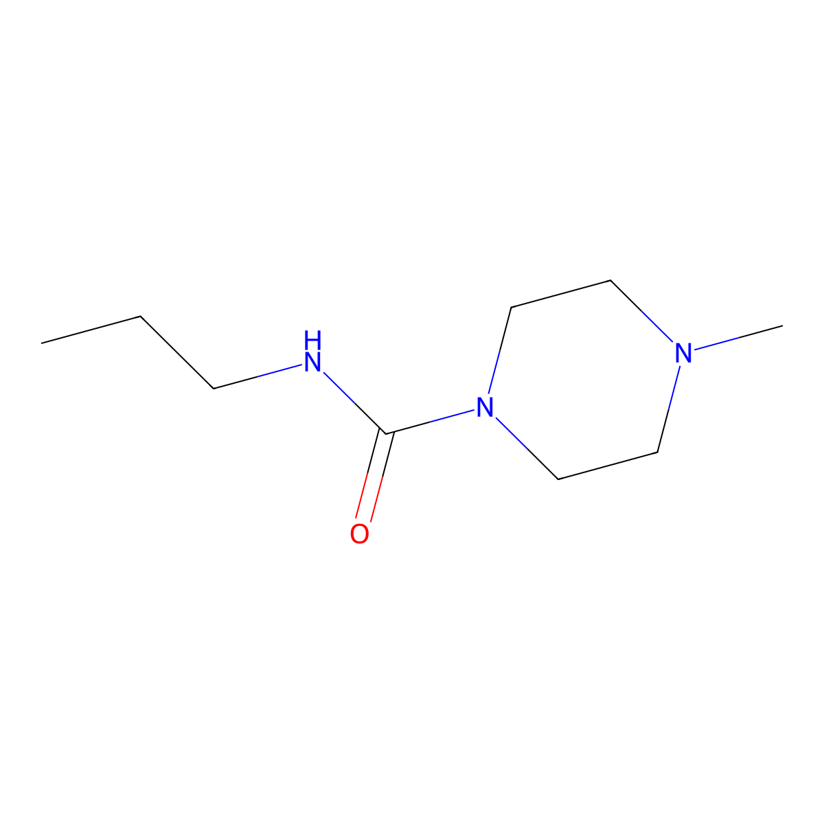 4-methyl-N-propylpiperazine-1-carboxamide molecular structure, CAS 348594-44-5