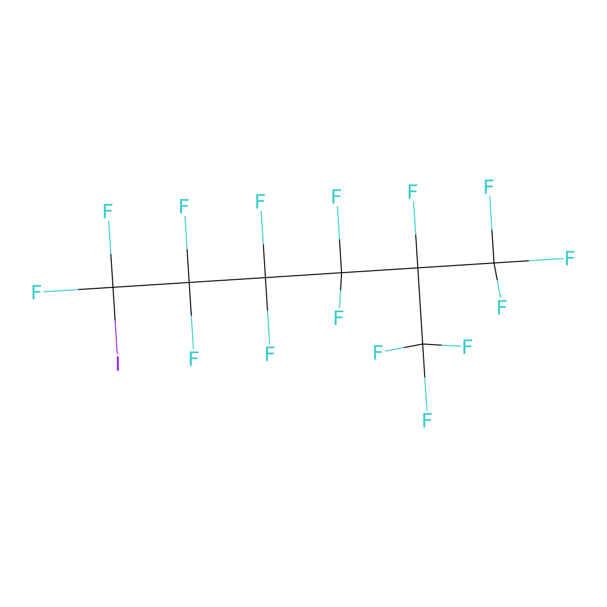 1,1,1,2,3,3,4,4,5,5,6,6-Dodecafluoro-6-iodo-2-(trifluoromethyl)hexane molecular structure, CAS 3486-08-6