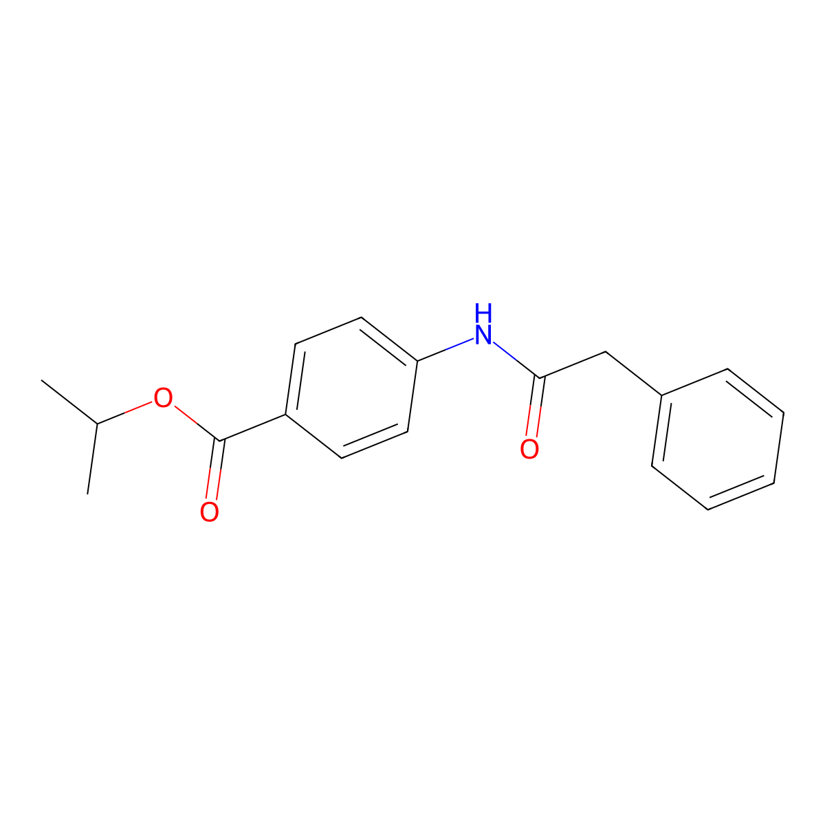 Isopropyl 4-[(phenylacetyl)amino]benzoate molecular structure, CAS 348600-26-0