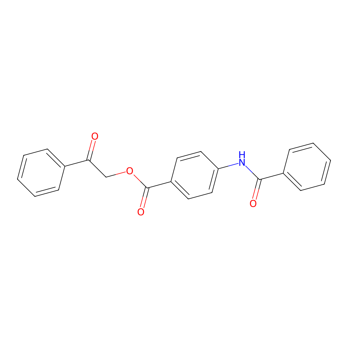 Phenacyl 4-benzamidobenzoate molecular structure, CAS 348600-40-8