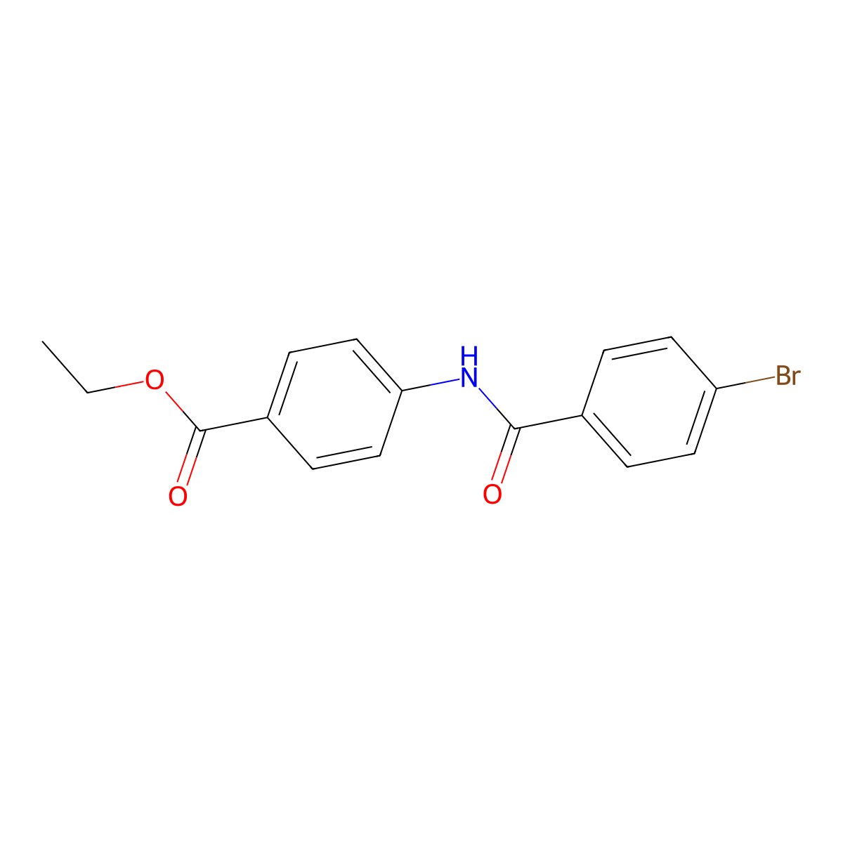 Ethyl 4-[(4-bromobenzoyl)amino]benzoate molecular structure, CAS 348602-59-5