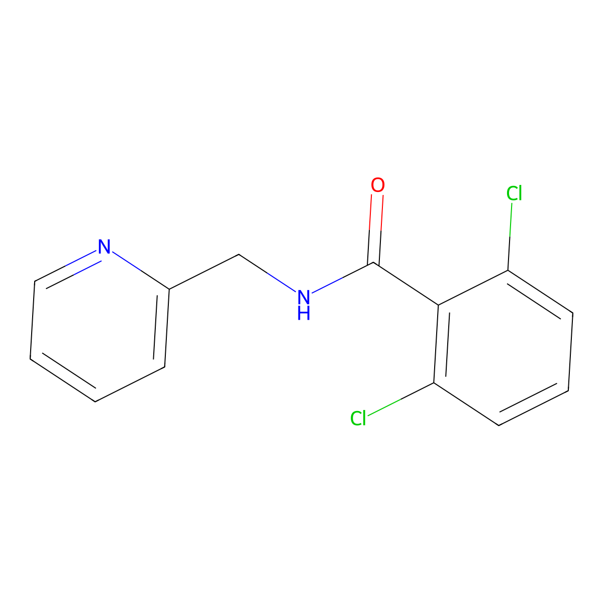 2,6-Dichloro-N-pyridin-2-ylmethyl-benzamide molecular structure, CAS 348603-79-2