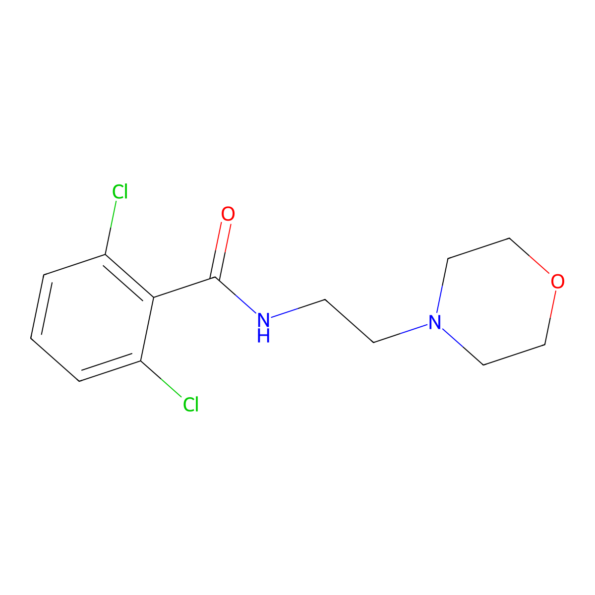 2,6-dichloro-N-(2-morpholin-4-ylethyl)benzamide molecular structure, CAS 348603-80-5