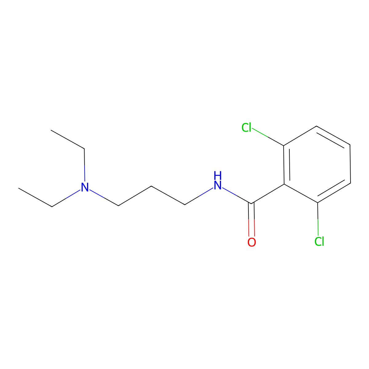 2,6-dichloro-N-[3-(diethylamino)propyl]benzamide molecular structure, CAS 348603-84-9