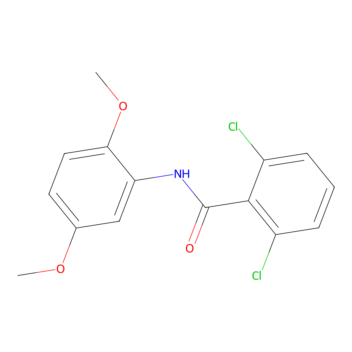 2,6-dichloro-N-(2,5-dimethoxyphenyl)benzamide molecular structure, CAS 348604-02-4