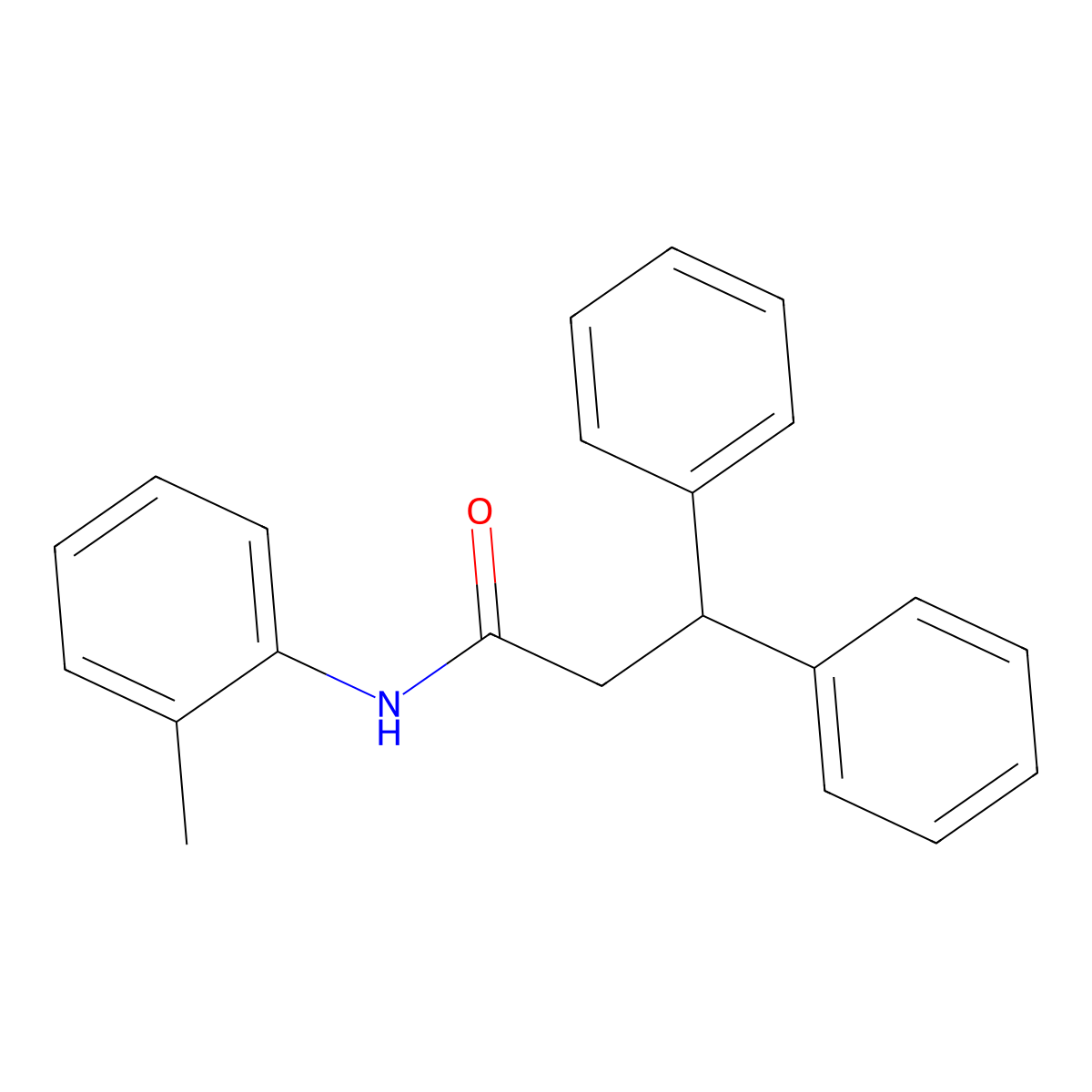N-(2-methylphenyl)-3,3-diphenylpropanamide molecular structure, CAS 348607-56-7