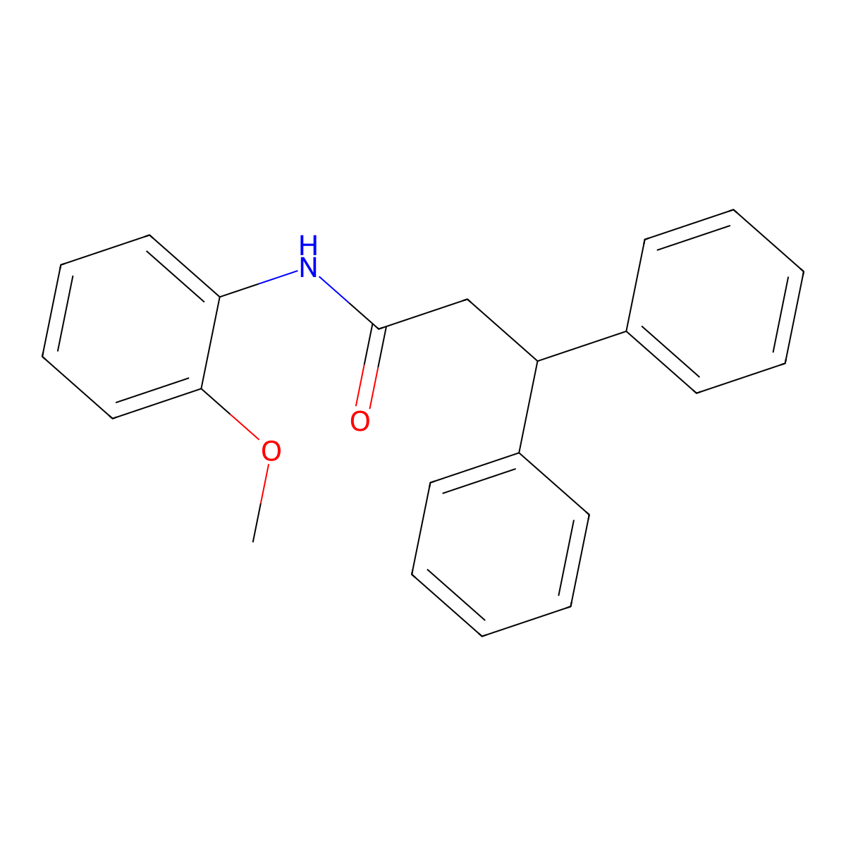N-(2-methoxyphenyl)-3,3-diphenylpropanamide molecular structure, CAS 348607-75-0