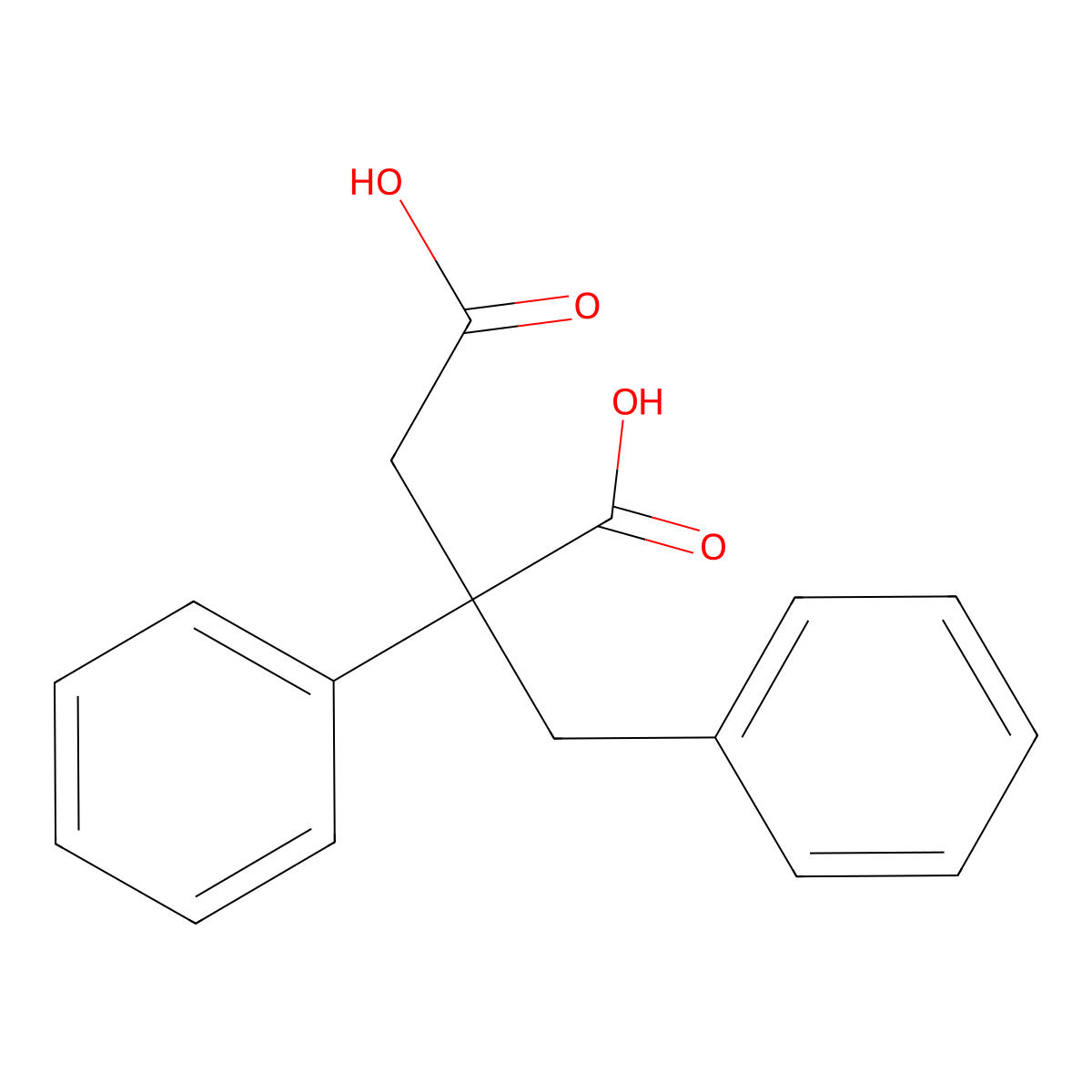 2-Benzyl-2-phenylsuccinic acid molecular structure, CAS 34861-87-5