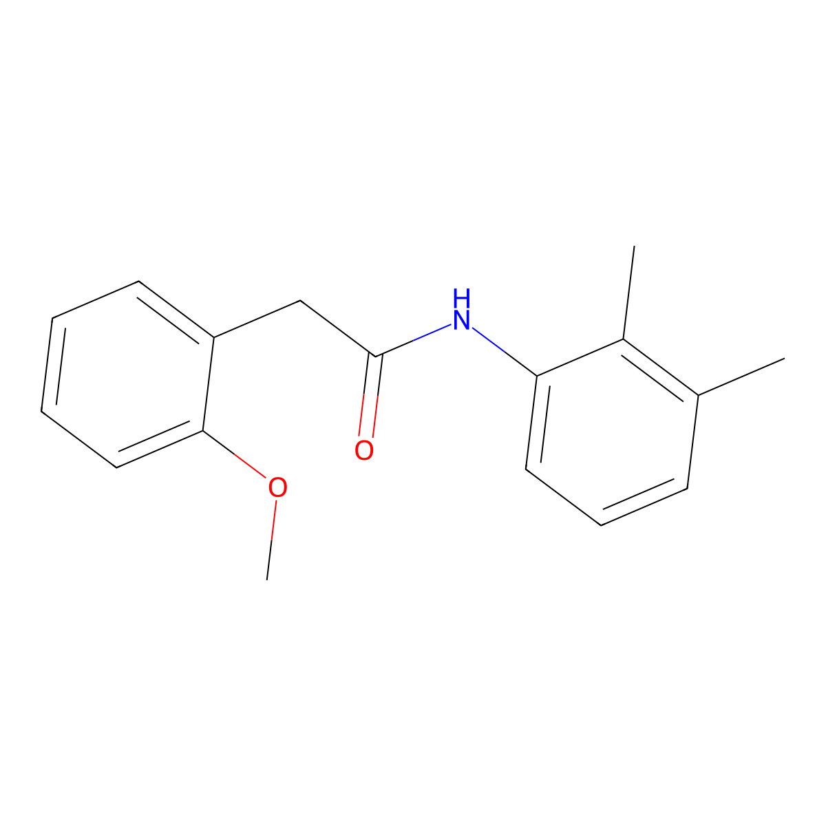 N-(2,3-dimethylphenyl)-2-(2-methoxyphenyl)acetamide molecular structure, CAS 348610-87-7