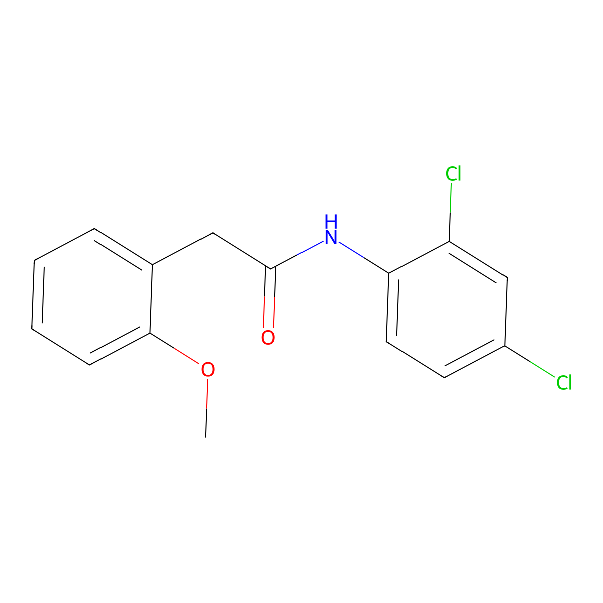 N-(2,4-dichlorophenyl)-2-(2-methoxyphenyl)acetamide molecular structure, CAS 348610-91-3