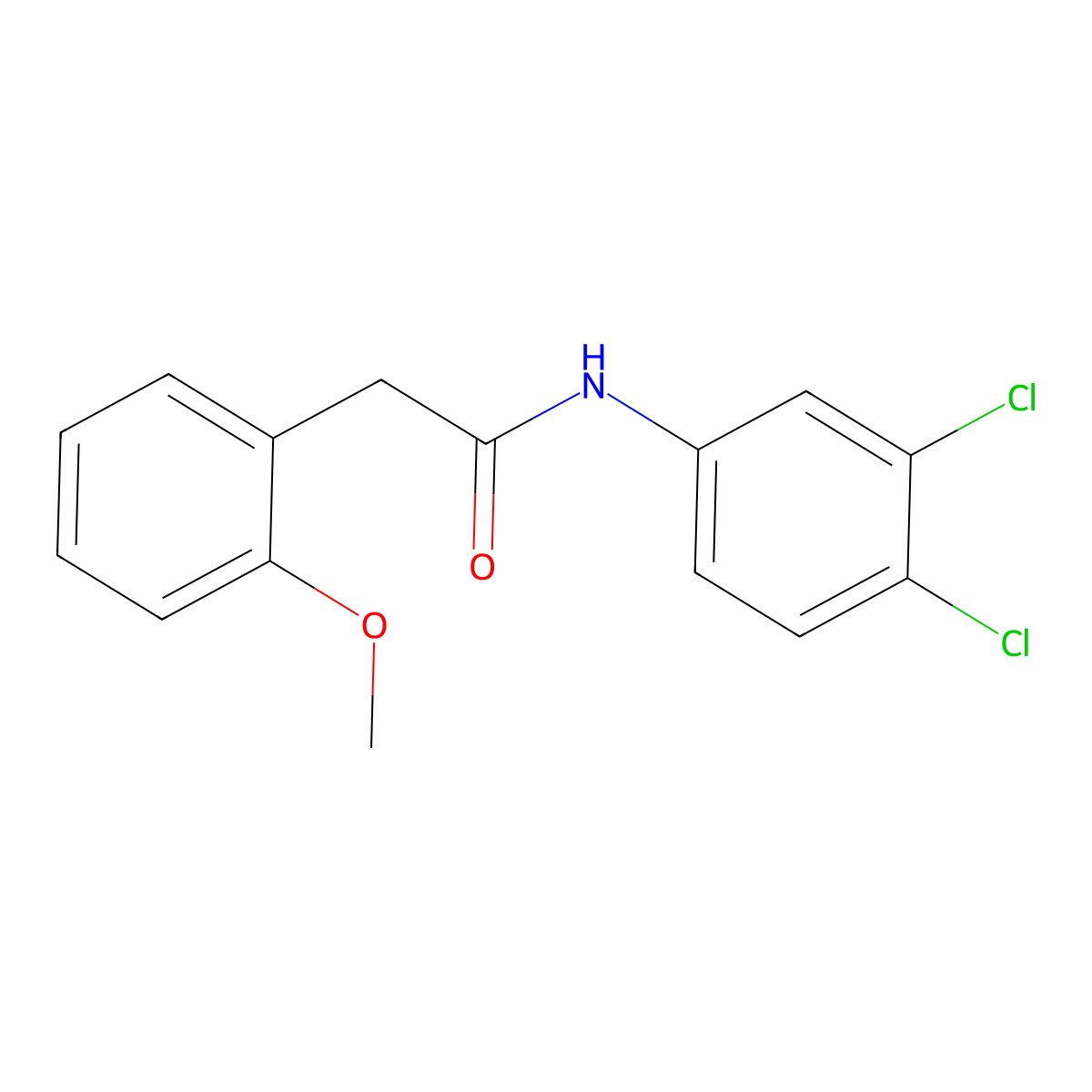 N-(3,4-dichlorophenyl)-2-(2-methoxyphenyl)acetamide molecular structure, CAS 348610-94-6
