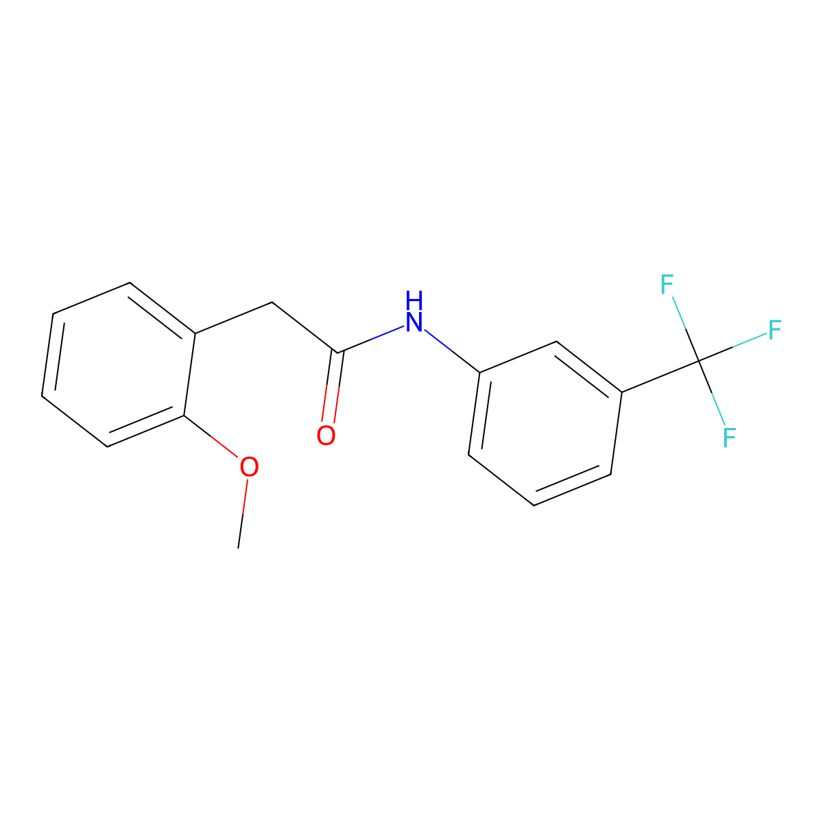 2-(2-methoxyphenyl)-N-[3-(trifluoromethyl)phenyl]acetamide molecular structure, CAS 348610-96-8