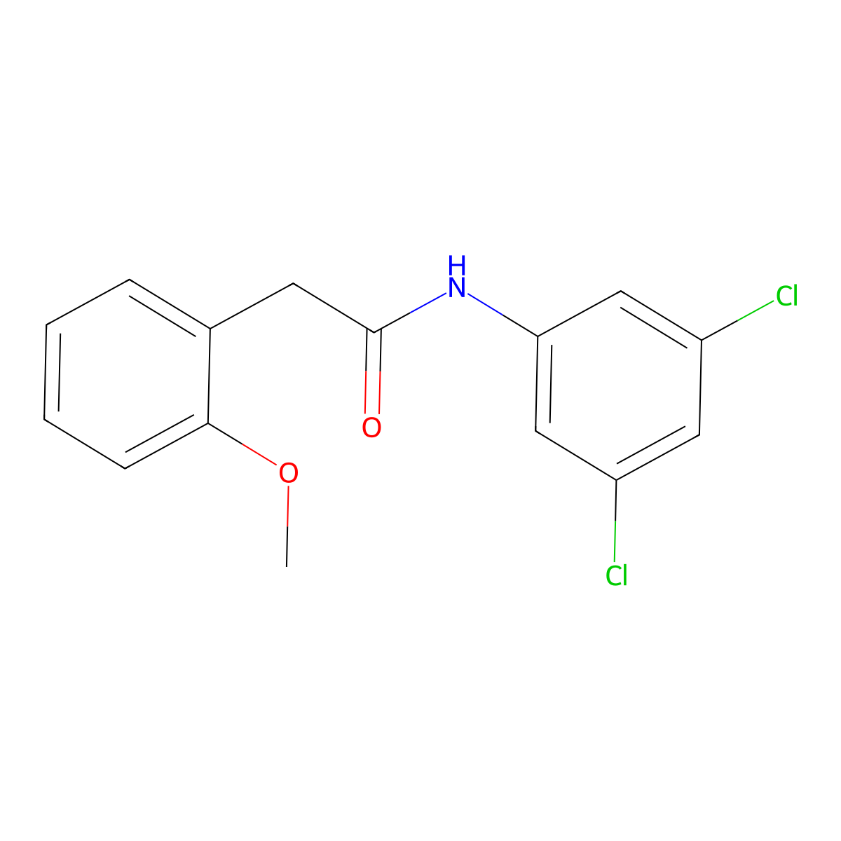 N-(3,5-dichlorophenyl)-2-(2-methoxyphenyl)acetamide molecular structure, CAS 348610-97-9