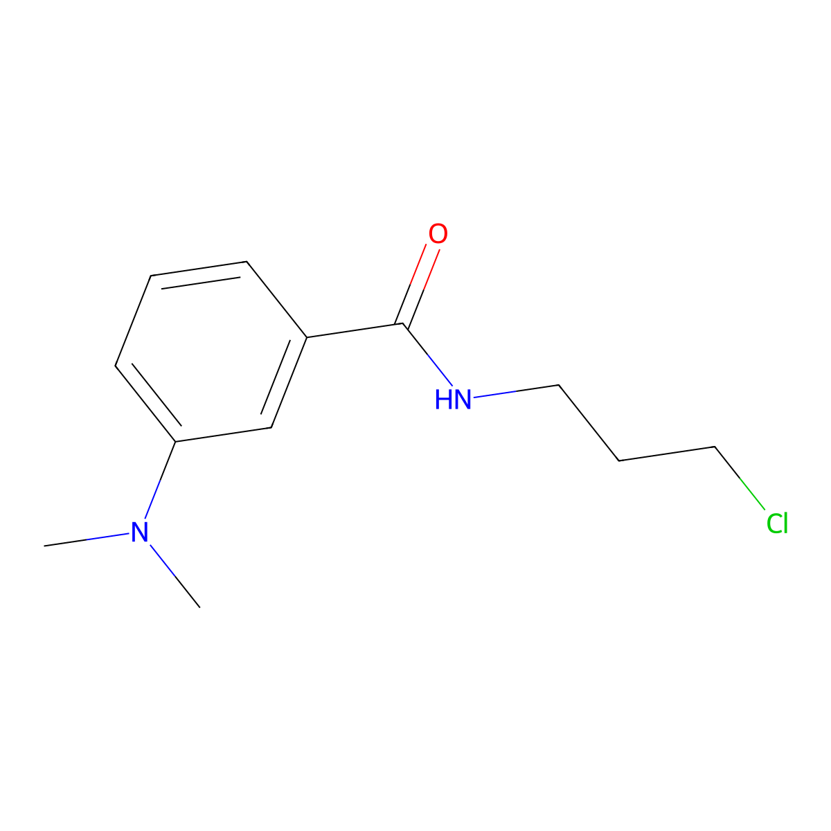 N-(3-Chloropropyl)-3-(dimethylamino)benzamide molecular structure, CAS 348611-09-6