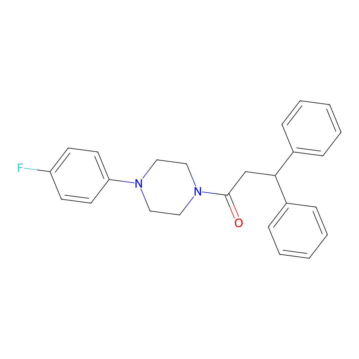 1-[4-(4-Fluorophenyl)piperazin-1-yl]-3,3-diphenylpropan-1-one molecular structure, CAS 348611-42-7