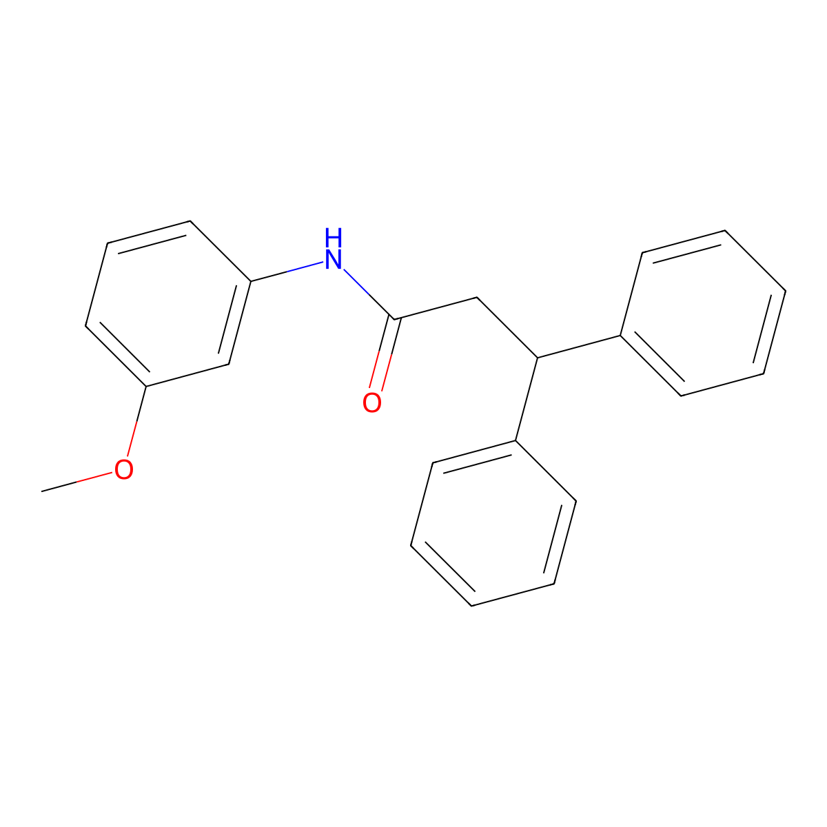 N-(3-methoxyphenyl)-3,3-diphenylpropanamide molecular structure, CAS 348611-69-8