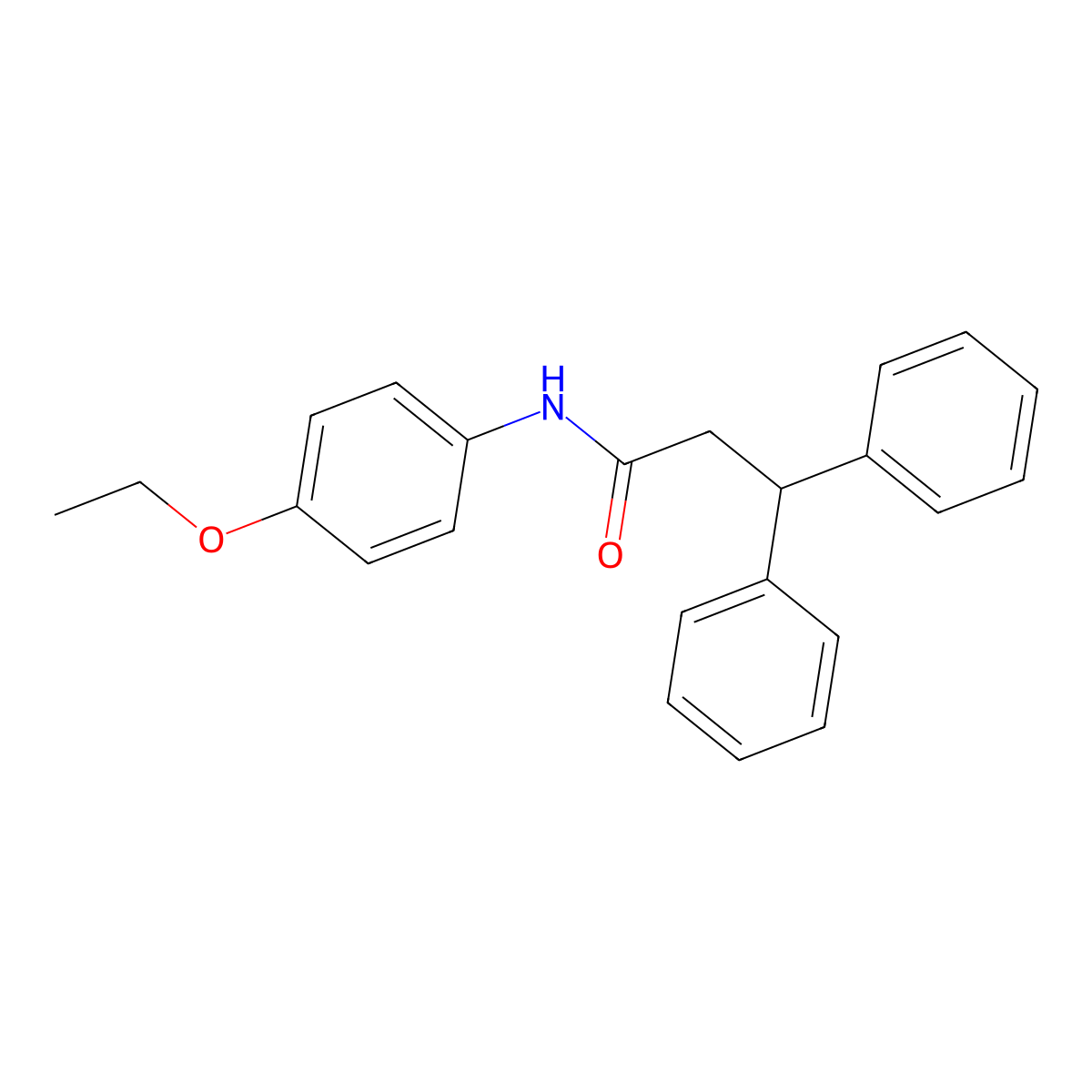 N-(4-ethoxyphenyl)-3,3-diphenylpropanamide molecular structure, CAS 348611-86-9