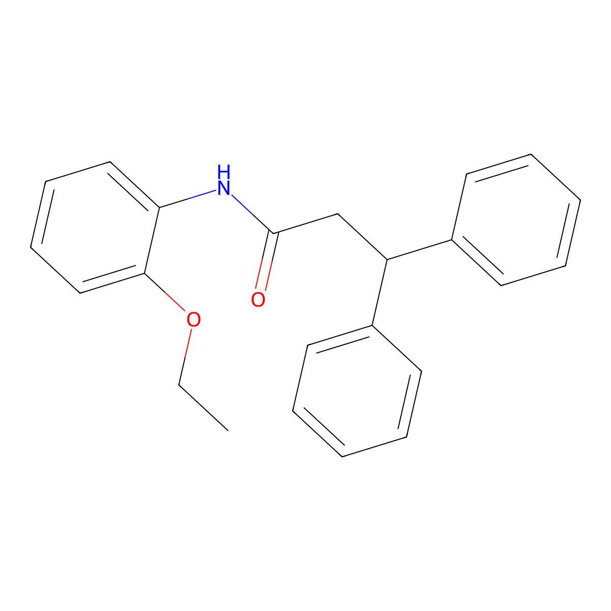 N-(2-ethoxyphenyl)-3,3-diphenylpropanamide molecular structure, CAS 348611-87-0