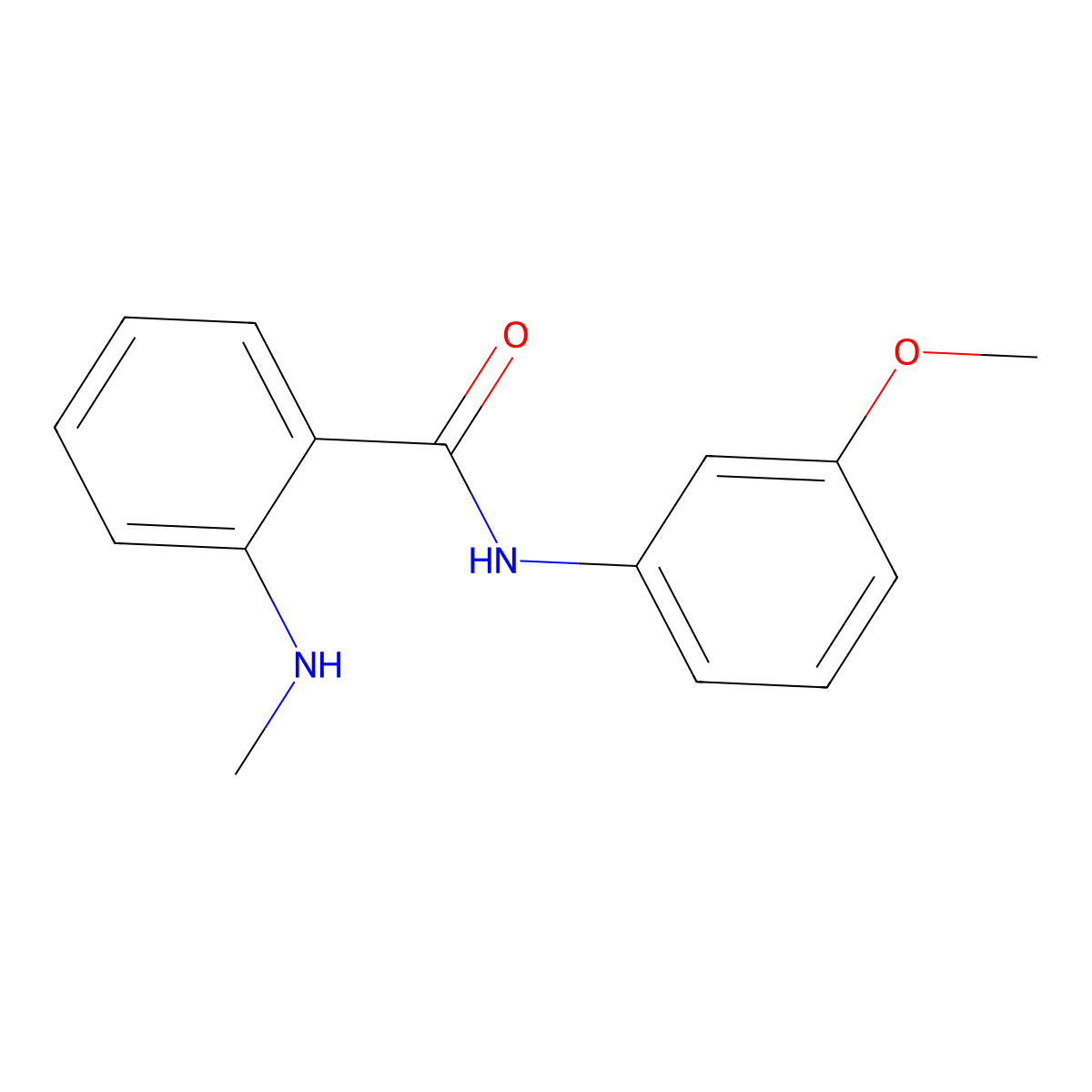 N-(3-methoxyphenyl)-2-(methylamino)benzamide molecular structure, CAS 348612-23-7
