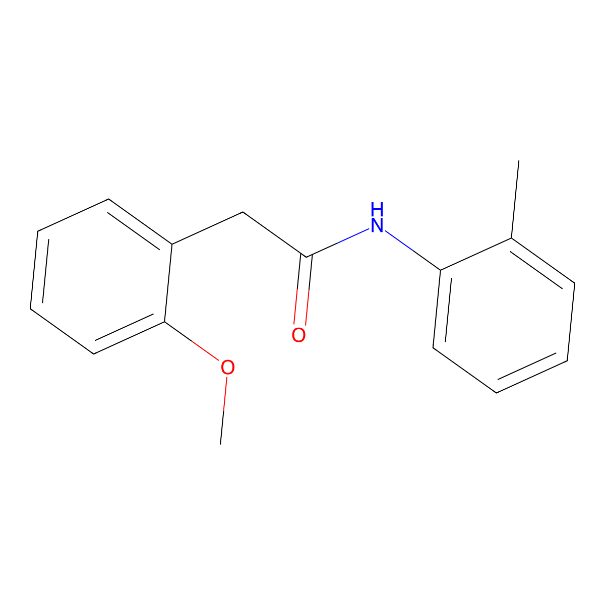 2-(2-methoxyphenyl)-N-(2-methylphenyl)acetamide molecular structure, CAS 348612-87-3