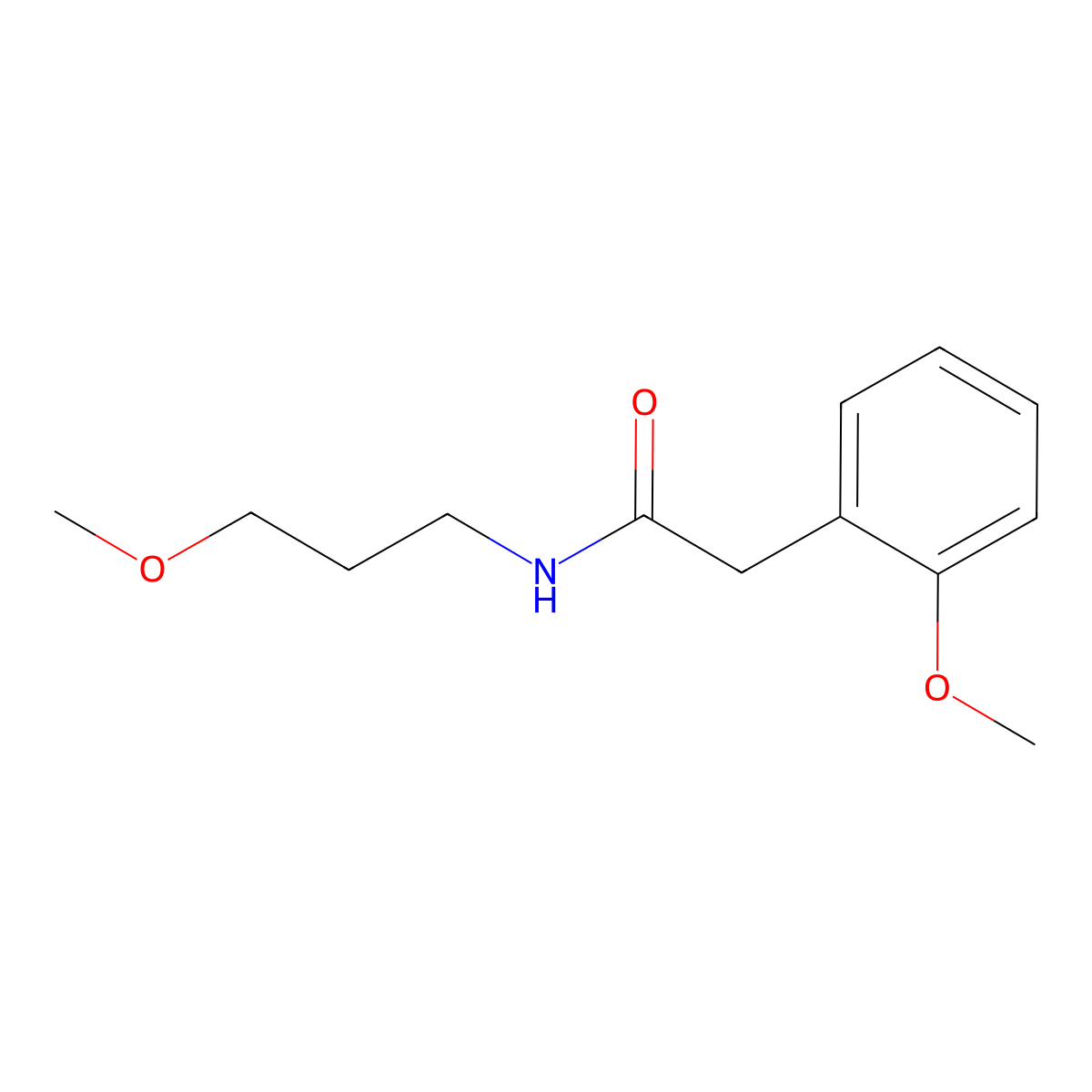 2-(2-methoxyphenyl)-N-(3-methoxypropyl)acetamide molecular structure, CAS 348612-97-5