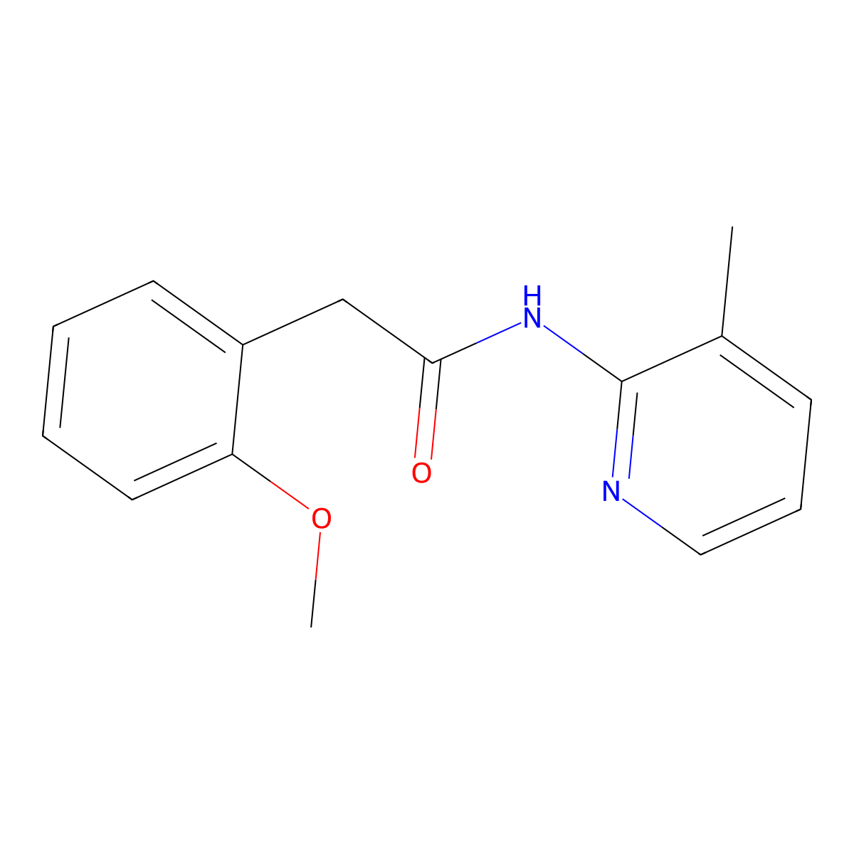 2-(2-methoxyphenyl)-N-(3-methyl-2-pyridinyl)acetamide molecular structure, CAS 348613-42-3