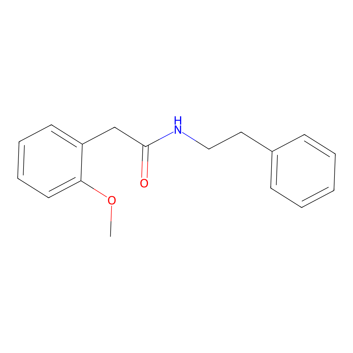 2-(2-methoxyphenyl)-N-(2-phenylethyl)acetamide molecular structure, CAS 348613-45-6