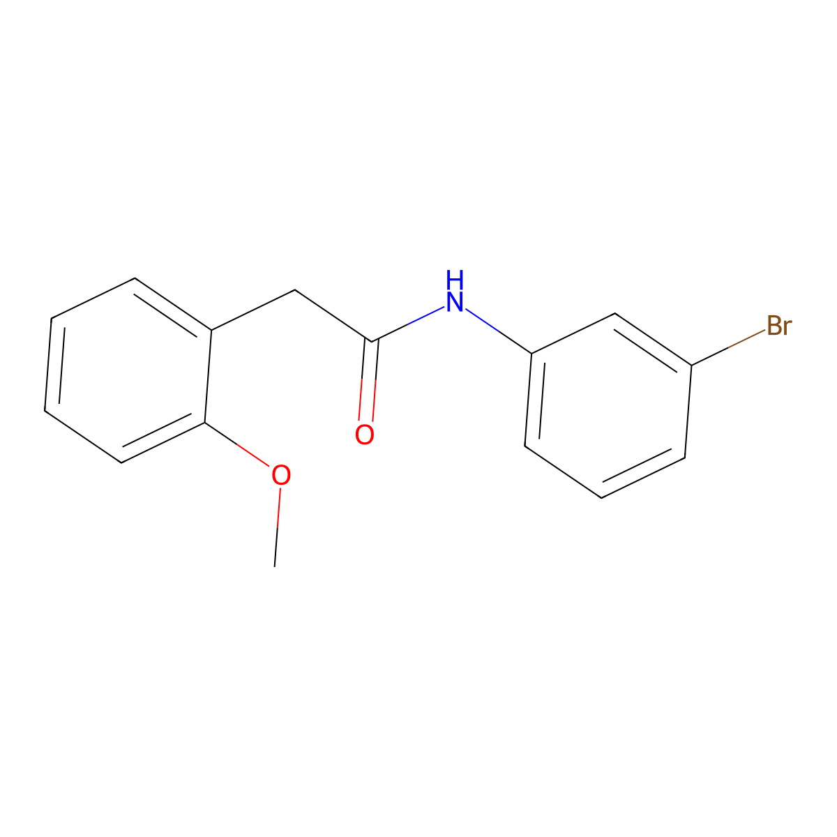 N-(3-bromophenyl)-2-(2-methoxyphenyl)acetamide molecular structure, CAS 348613-54-7