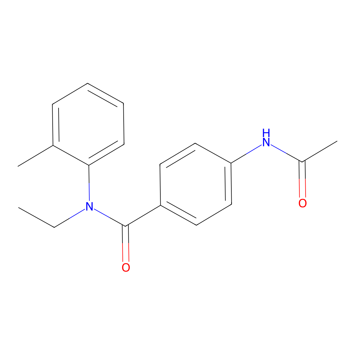 4-acetamido-N-ethyl-N-(2-methylphenyl)benzamide molecular structure, CAS 348615-03-2