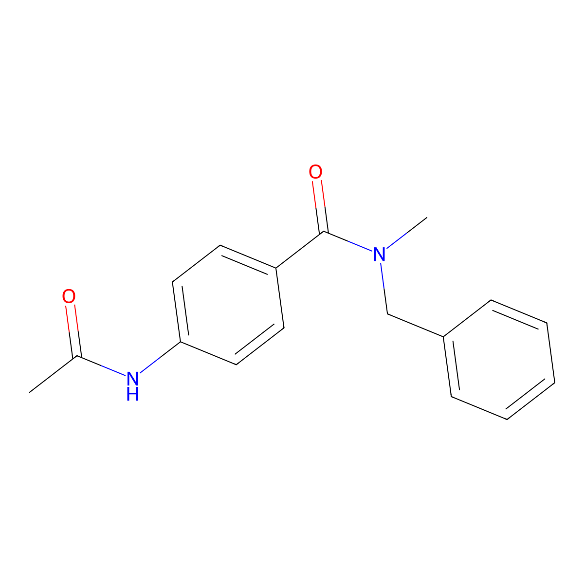 4-acetamido-N-benzyl-N-methylbenzamide molecular structure, CAS 348615-14-5