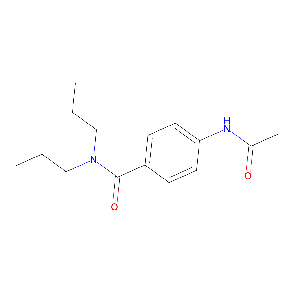 4-acetamido-N,N-dipropylbenzamide molecular structure, CAS 348615-15-6