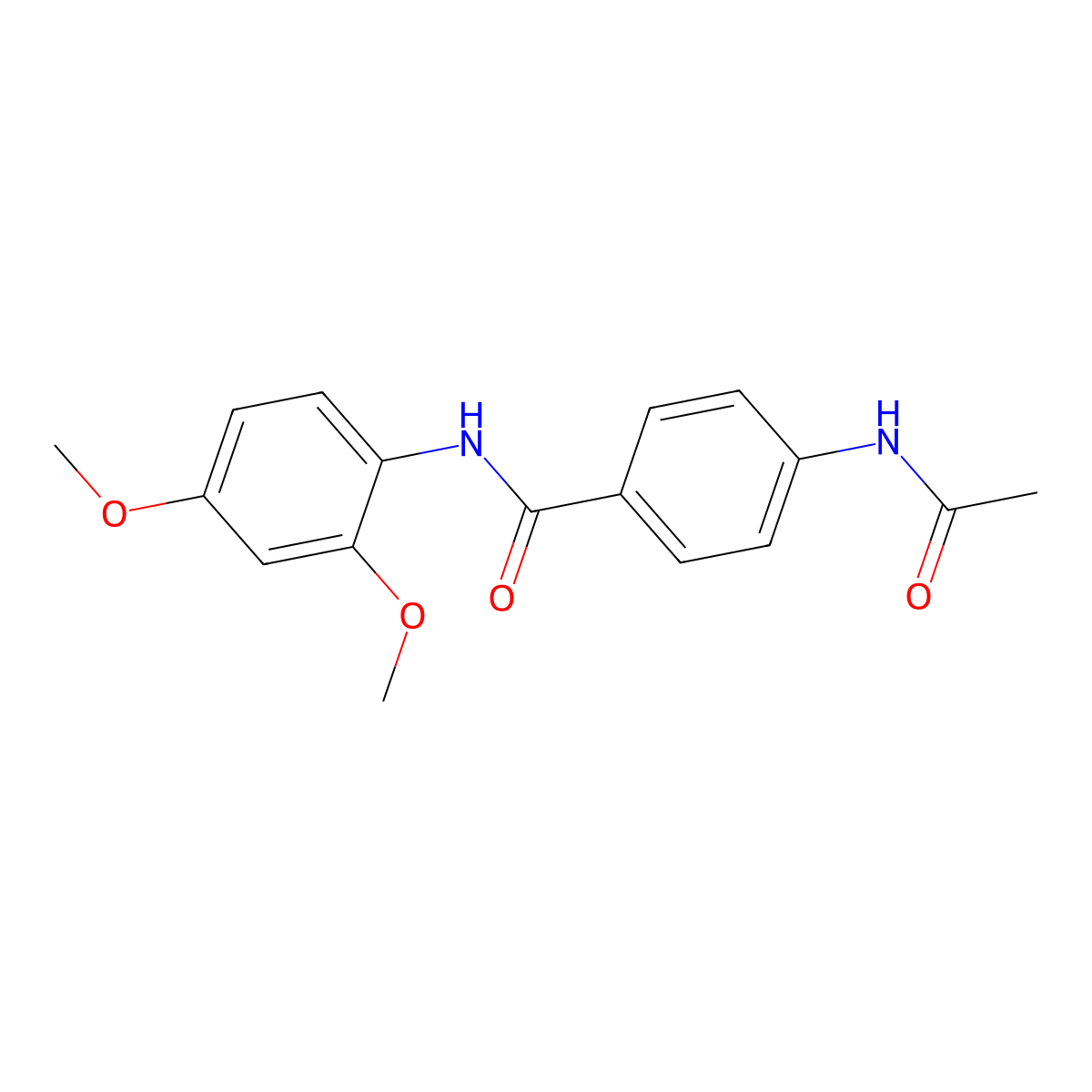 4-(acetylamino)-N-(2,4-dimethoxyphenyl)benzamide molecular structure, CAS 348615-26-9