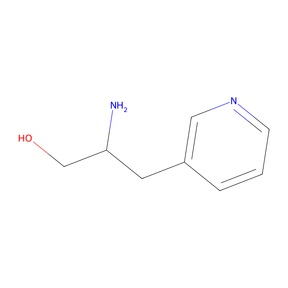 2-Amino-3-(pyridin-3-yl)propan-1-ol molecular structure, CAS 348619-81-8