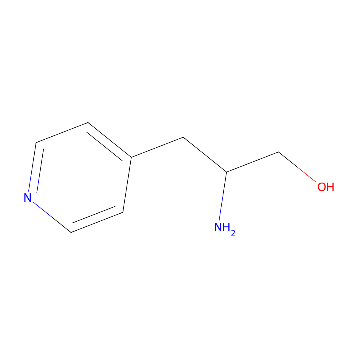 2-Amino-3-(pyridin-4-yl)propan-1-ol molecular structure, CAS 348619-90-9