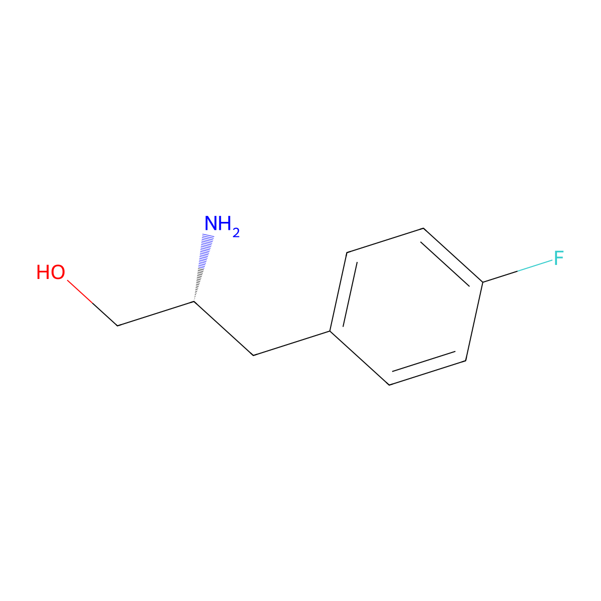 (2R)-2-Amino-3-(4-fluorophenyl)propan-1-ol molecular structure, CAS 348619-91-0